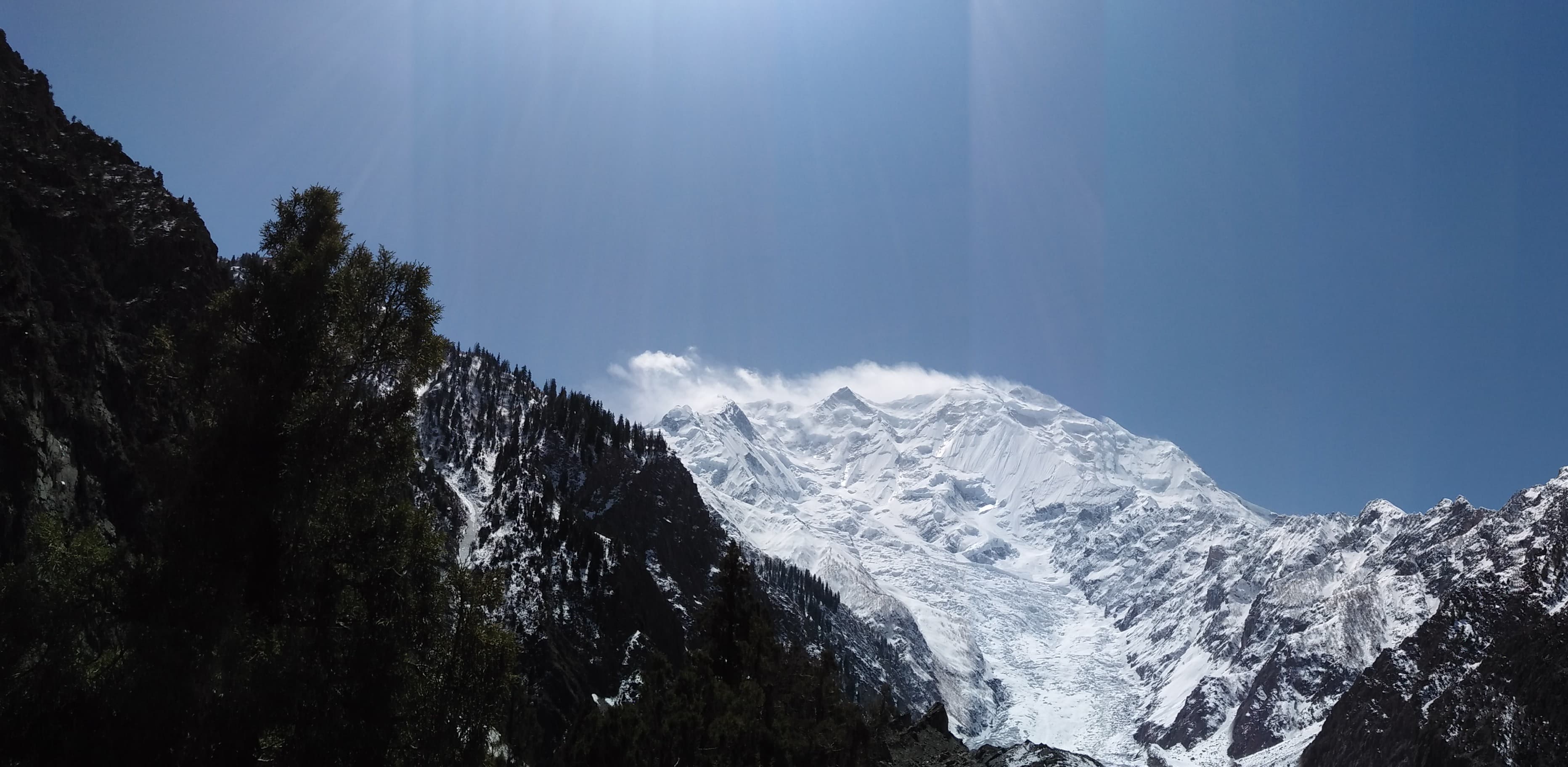 Rakaposhi seen from the Minapin Glacier in Nagar
