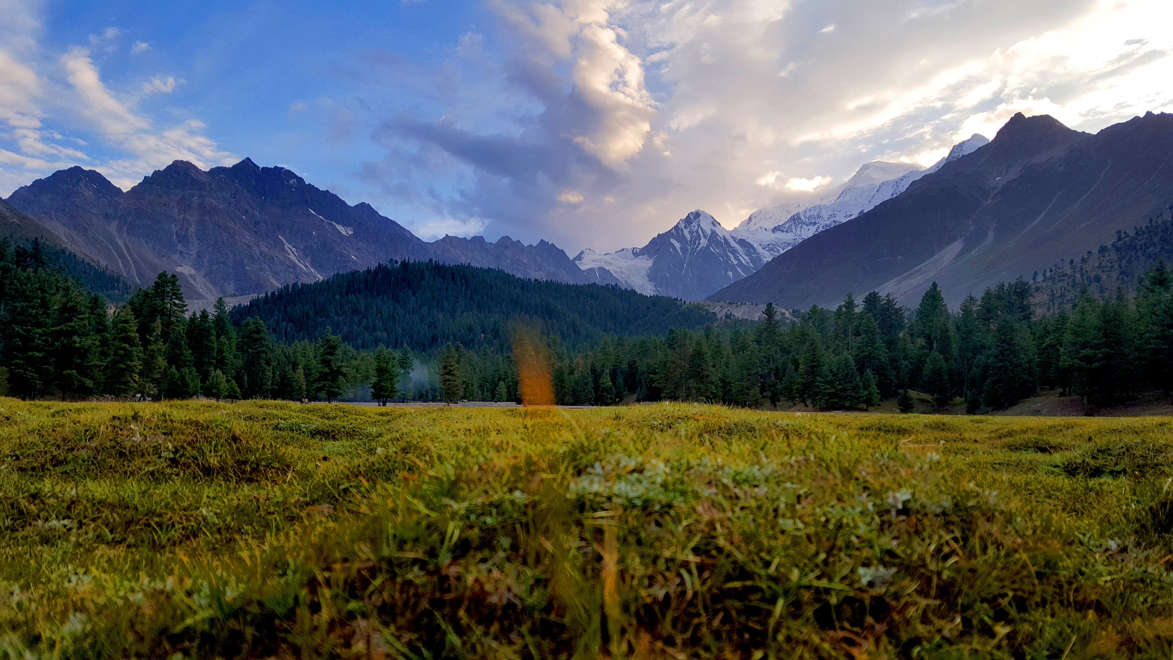 Sunset over Rama Meadows near Astore
