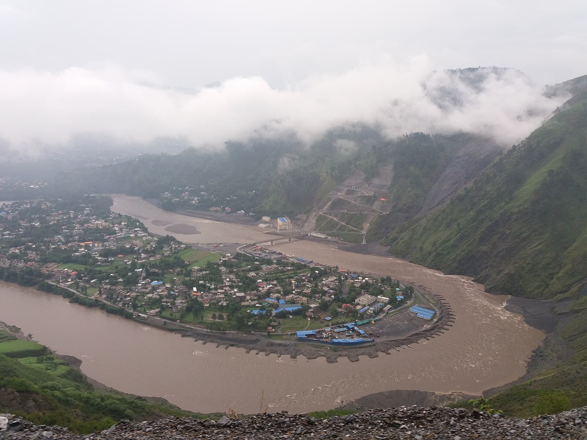 The Jhelum River at Muzaffarabad, capital of Azad Kashmir